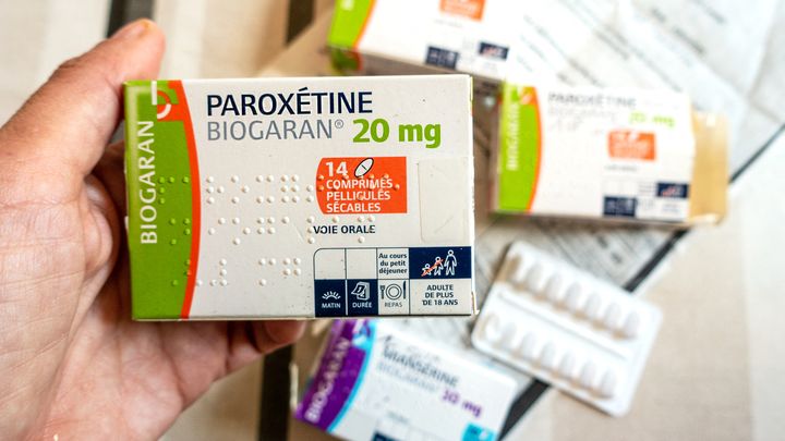 La paroxétine est prescrite en France pour le traitement de la dépression et/ou l’anxiété chez l’adulte, le 3 juin 2023. (ALINE MORCILLO / HANS LUCAS)