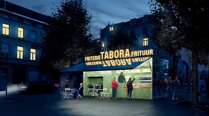 Les enseignes lumineuses des kiosques à frites de Studio Moto seront personnalisées.
 (Studio MOTO)