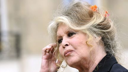 Brigitte Bardot &agrave; la sortie du palais de l'Elys&eacute;e, &agrave; Paris, le 27 septembre 2007. (ERIC FEFERBERG / AFP)