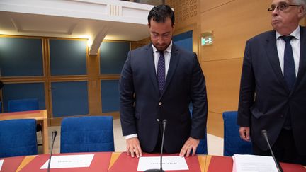 L'ancien chargé de mission de l'Elysée, Alexandre Benalla, le 19 septembre 2018 au Sénat. (VILLARD / ZIHNIOGLU / SIPA)