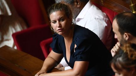 La présidente du groupe La France insoumise à l'Assemblée nationale, Mathilde Panot, le 19 jiullet 2022. (CHRISTOPHE ARCHAMBAULT / AFP)