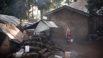 Le "petit séminaire" à Bangassou, ville du sud-est de la Centrafrique, où a eu lieu en 2017 l'un des pires massacres de ces dernières années dans le pays. C'est dans le "petit séminaire" que sont hébergés des milliers de musulmans déplacés à l'issue de ce dramatique événement. (FLORENT VERGNES / AFP)