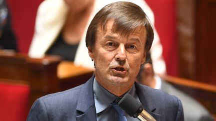 Nicolas Hulot, ministre de la Transition écologique et solidaire, à l'Assemblée nationale, à Paris, le 3 juillet 2018. (ERIC FEFERBERG / AFP)