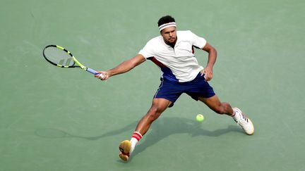 Le Français Jo-Wilfried Tsonga. (ABBIE PARR / GETTY IMAGES NORTH AMERICA)