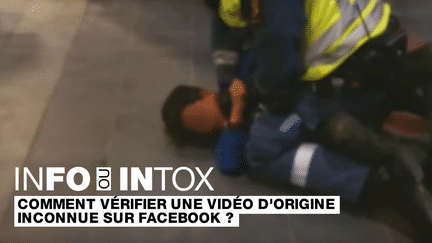 Des milliers d’internautes ont partagé cette vidéo montrant un jeune garçon étranglé et violemment maintenu au sol par un policier, présenté comme un Palestinien "tué par un policier israélien".&nbsp;L’internaute conclut sa publication en demandant aux internautes de la partager pour "montrer ce qui se passe dans le monde". (FRANCE 24)