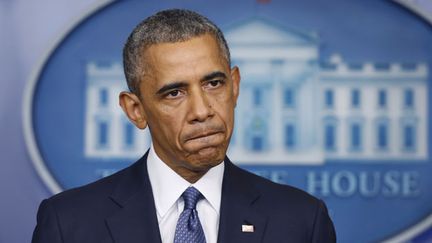&nbsp; (Barack Obama s'est livré à une rare confession devant la presse ce vendredi © Larry Downing)