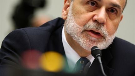 Ben Bernanke, président de la Fed (banque centrale des Etats-Unis) doit s'exprimer vendredi sur la situation économique. (AFP - Alex Wong)