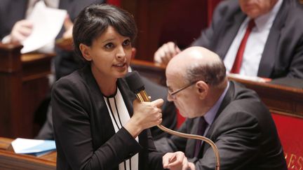 La ministre de l'Education nationale, Najat Vallaud-Belkacem, le 24 mars 2015 &agrave; l'Assembl&eacute;e nationale. (FRANCOIS GUILLOT / AFP)