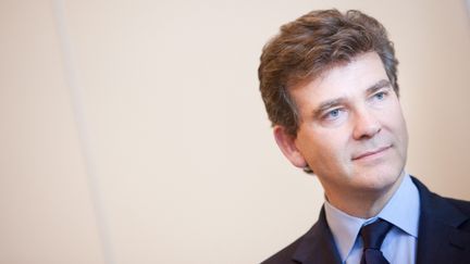 Le ministre du Redressement productif, Arnaud Montebourg, lors d'une conf&eacute;rence de presse &agrave; Paris, le 25 septembre 2012. (MAXPPP)