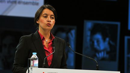 C&eacute;cile Duflot, la ministre du Logement, le 24 septembre 2013 lors du 74e congr&egrave;s de l'Union sociale pour l'habitat, &agrave; Lille (Nord). ( MAXPPP)