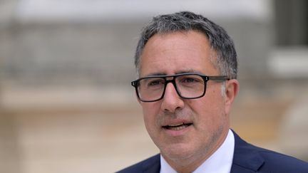 Xavier Albertini, porte-parole du groupe Horizons et député de la Marne, le 8 juillet 2024. (BERTRAND GUAY / AFP)