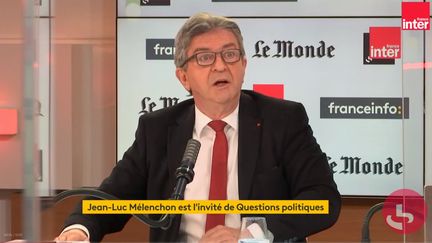 Jean-Luc Mélenchon invité de "Questions politiques", le lundi 7 juin 2021. (FRANCEINFO / RADIOFRANCE)