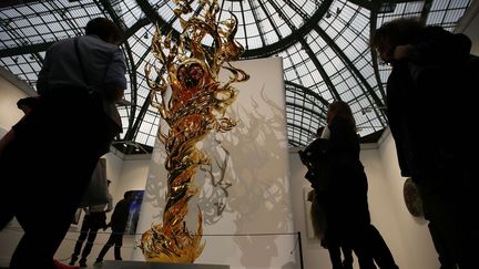  "Flame of Desire, Gold, 2013-1025" de l'artiste Takashi Murakami exposé lors de la FIAC 2017 - Paris
 (Francois Mori/AP/SIPA)