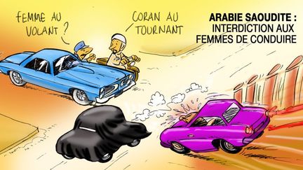 Deux Saoudiennes ont fait deux mois de prison. Motif : elles avaient osé conduire dans un pays qui interdit aux représentantes de la gent féminine de prendre le volant et de se déplacer sans chaperon. Un historien a très doctement expliqué à la télévision que si ce n’était pas le cas, celles-ci pourraient «être attaquées sexuellement» en cas de panne de voiture.   (Franck Pucques)