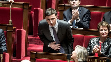 Aurélien Taché à l'Assemblée nationale, le 20 février 2018. (NICOLAS MESSYASZ / SIPA)