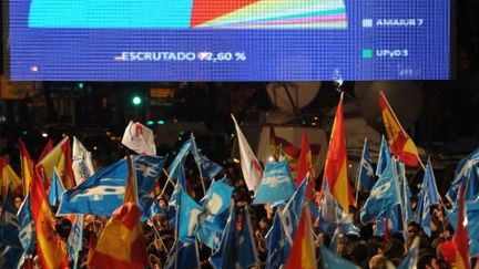 Vague bleue en Espagne sur fond d'abstention massive (DOMINIQUE FAGET / AFP)