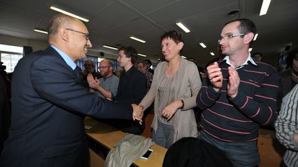 Le premier secr&eacute;taire du Parti Socialiste, Harlem Desir, &agrave; Limoges le 5 avril. (PASCAL LACHENAUD / AFP)