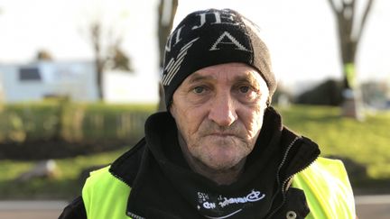 Jackie, "gilet jaune" d'Eure-et-Loir, le 14 décembre 2018 près de Dreux. (MATTHIEU MONDOLONI / RADIOFRANCE)