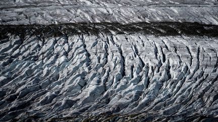 Le glacier de l'Aletsch, dans les Alpes suisses, le 1er octobre 2019. (FABRICE COFFRINI / AFP)