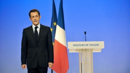 Nicolas Sarkozy à Toulon en 2008 (ERIC FEFERBERG / AFP)