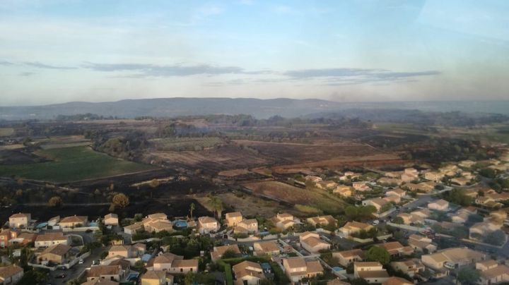 Les hauteurs de Loupian (Hérault), après l'incendie qui a brûlé 300 hectares, le 8 septembre 2019. (SDIS 34)