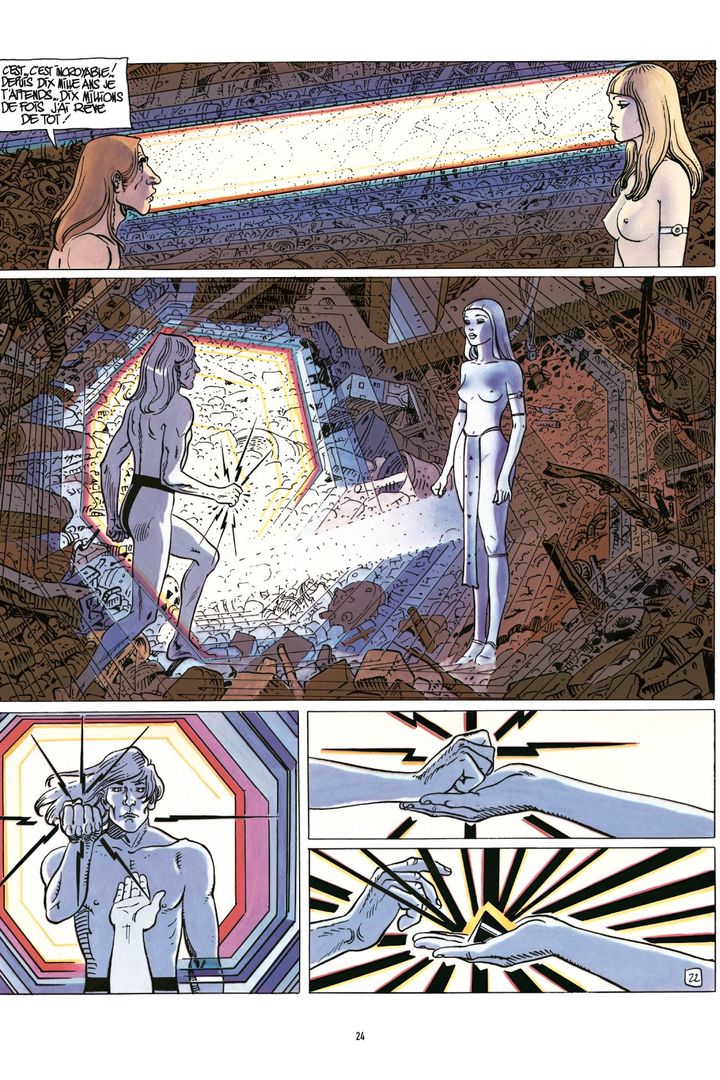 L'une des planches de l'Incal.&nbsp; (Alejandro Jodorowsky et Moebius, Les Humanoides Associés)