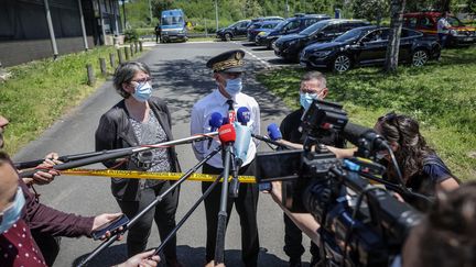 Le préfet de Dordogne Frédéric Périssat, au Lardin-Saint-Lazare, le 31 mai 2021. (THIBAUD MORITZ / AFP)