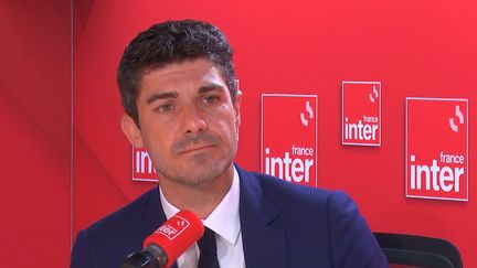 Aurélien Pradié, député Les Républicains du Lot, invité sur France Inter. (FRANCE INTER)