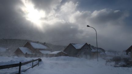 Vue de Mouthe (appelée La petite Siberie), commune du Doubs, réputée être la ville la plus froide de France, le 17 janvier 2017. (SEBASTIEN BOZON / AFP)