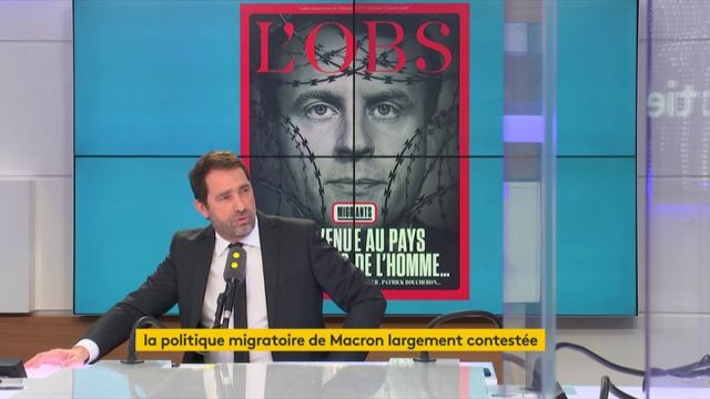 "C'est le choix éditorial de l'Obs qui pense qu'il faut faire ce genre de une pour mieux vendre" réagit Christophe Castaner, abonné depuis "de longues années"