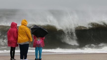 Le gouverneur de l'Etat de New York, Andrew Cuomo, a d&eacute;cr&eacute;t&eacute; l'&eacute;tat d'urgence pour l'ensemble des 62 comt&eacute;s. L'ouragan Sandy&nbsp;pourrait toucher terre mardi 30 octobre 2012 entre le Delaware et le New Jersey. (MARK WILSON / GETTY IMAGES / AFP)