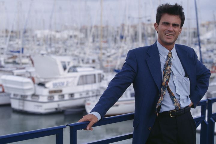 Manuel Valls lors de l'université d'été du PS à La Rochelle, le 31 août 1997. (BERNARD BISSON / SYGMA)