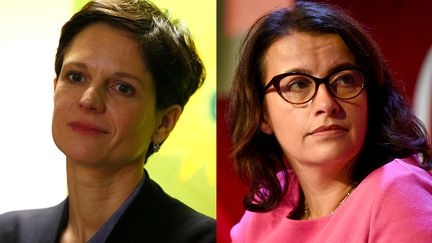 De gauche à droite : Sandrine Rousseau, Cécile Duflot et&nbsp;Isabelle Attard. (AFP)