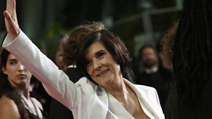 La réalisatrice Catherine Corsini lors de son arrivée pour la projection du film "Le Retour", au Festival de Cannes à Cannes ( Alpes Maritimes), le 17 mai 2023. (PATRICIA DE MELO MOREIRA / AFP)