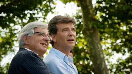 Jean-Pierre Chevènement et Arnaud Montebourg en août 2010 0  Frangy-en-Bresse (AFP/Jeff Pachoud)