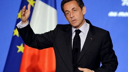 Voeux de Nicolas Sarkozy au monde associatif en 2010 (AFP/Eric Feferberg)