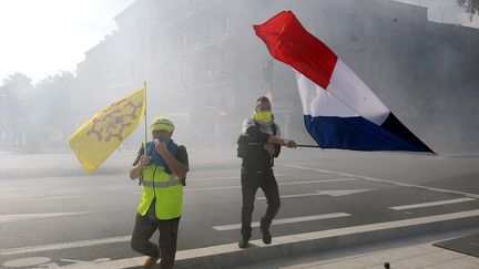 Des "gilets jaunes" manifestent à Toulouse, le 12 octobre 2019. (MAXPPP)