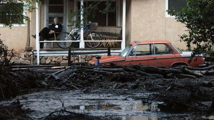 Un an apr&egrave;s les incendies qui ont ravag&eacute;s la r&eacute;gion, le Colorado&nbsp;(Etats-Unis) fait face &agrave; des inondations, Manitou Springs, le 1er juillet 2013. (BRYAN OLLER / AP / SIPA)