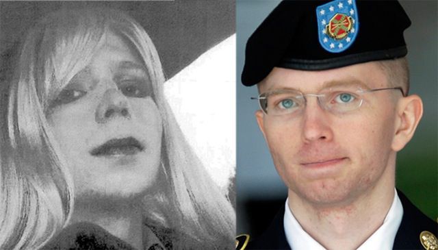 Bradley Manning (à droite) devenu Chelsea Manning (à gauche) (Montage Geopolis)