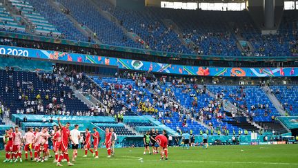 Le stade Krestovski de Saint-Pétersbourg avant le match entre la Suède et la Pologne, le 23 juin (KIRILL KUDRYAVTSEV / POOL)