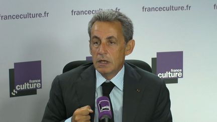 Nicolas Sarkozy, sur France Culture le 28 août 2018. (FRANCE CULTURE / RADIO FRANCE)