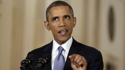 Le pr&eacute;sident am&eacute;ricain Barack Obama dans un discours &agrave; la Nation depuis la Maison Blanche &agrave; Washington, le 10 septembre 2013.&nbsp; ( REUTERS)