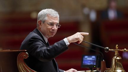 Claude Bartolone, le pr&eacute;sident de l'Assembl&eacute;e nationale, le 7 f&eacute;vrier 2013 dans l'h&eacute;micycle.&nbsp; (PIERRE VERDY / AFP)