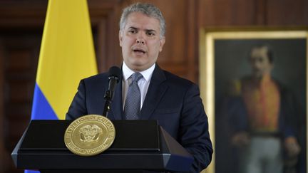 Le président colombien Ivan Duque à Bogota le 12 septembre 2019 (RAUL ARBOLEDA / AFP)