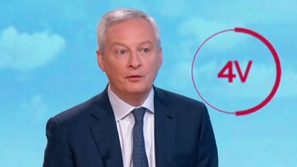 Bruno Le Maire, ministre de l'Économie, des Finances et de la Souveraineté industrielle et numérique, est l'invité des "4 Vérités" sur France 2, mardi 14 juin. (FRANCE 2)