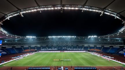 Vue aérienne de la cérémonie d'ouverture, lors de la Chinese Super League, à Suzhou, dans la province du Jiangsu (est de la Chine), le 25 juillet 2020.
 (STAFF)