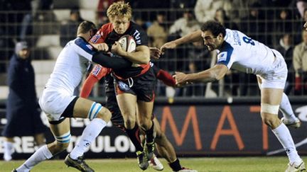 Jonny Wilkinson à l'attaque de la ligne