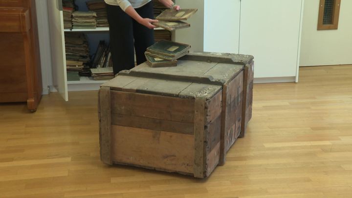 Sheet music was found at the Strasbourg music school.  (France 3)