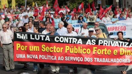 Manifestation contre les mesures d'austérité au Portugal (AFP/SARA MATOS)