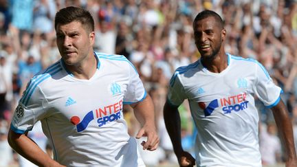 Gignac et Romao. (OM) (BORIS HORVAT / AFP)